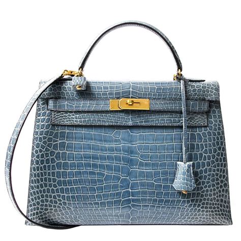 hermes blue alligator|hermes crocodile bag.